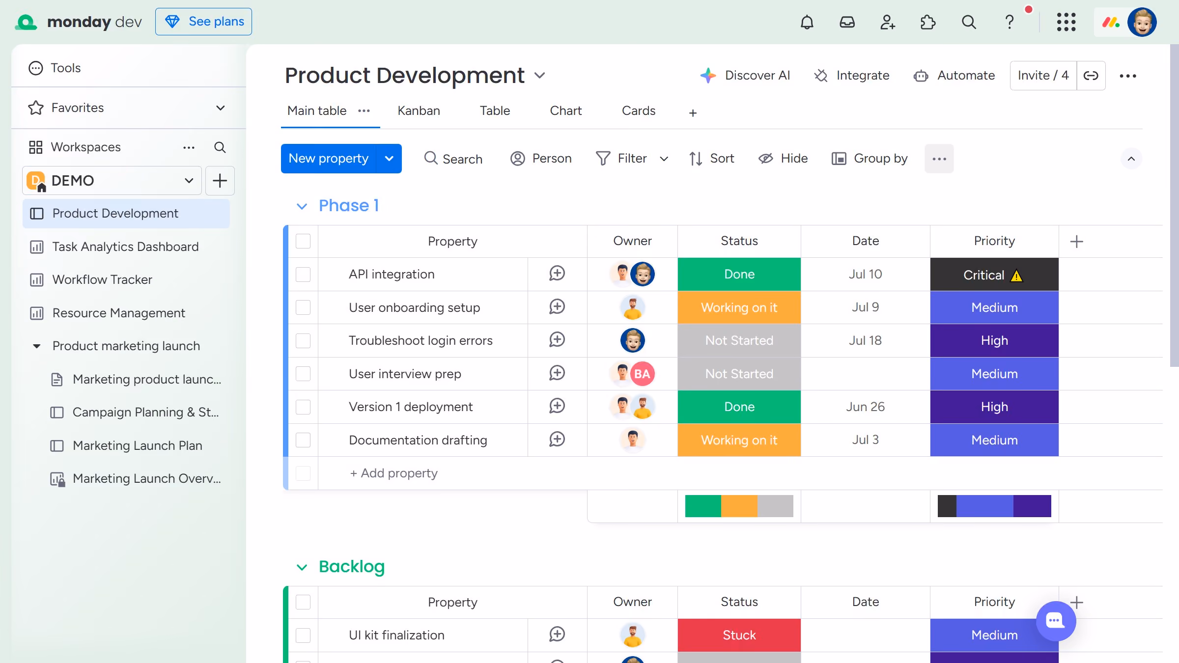 How to set default values for all items on a board in Monday.com