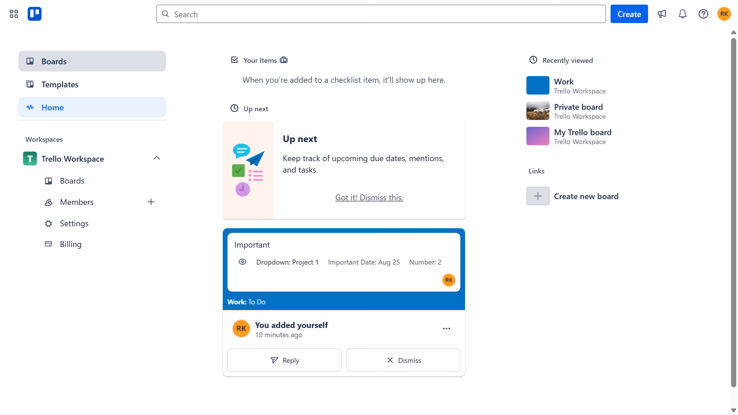 How to leave card in Trello