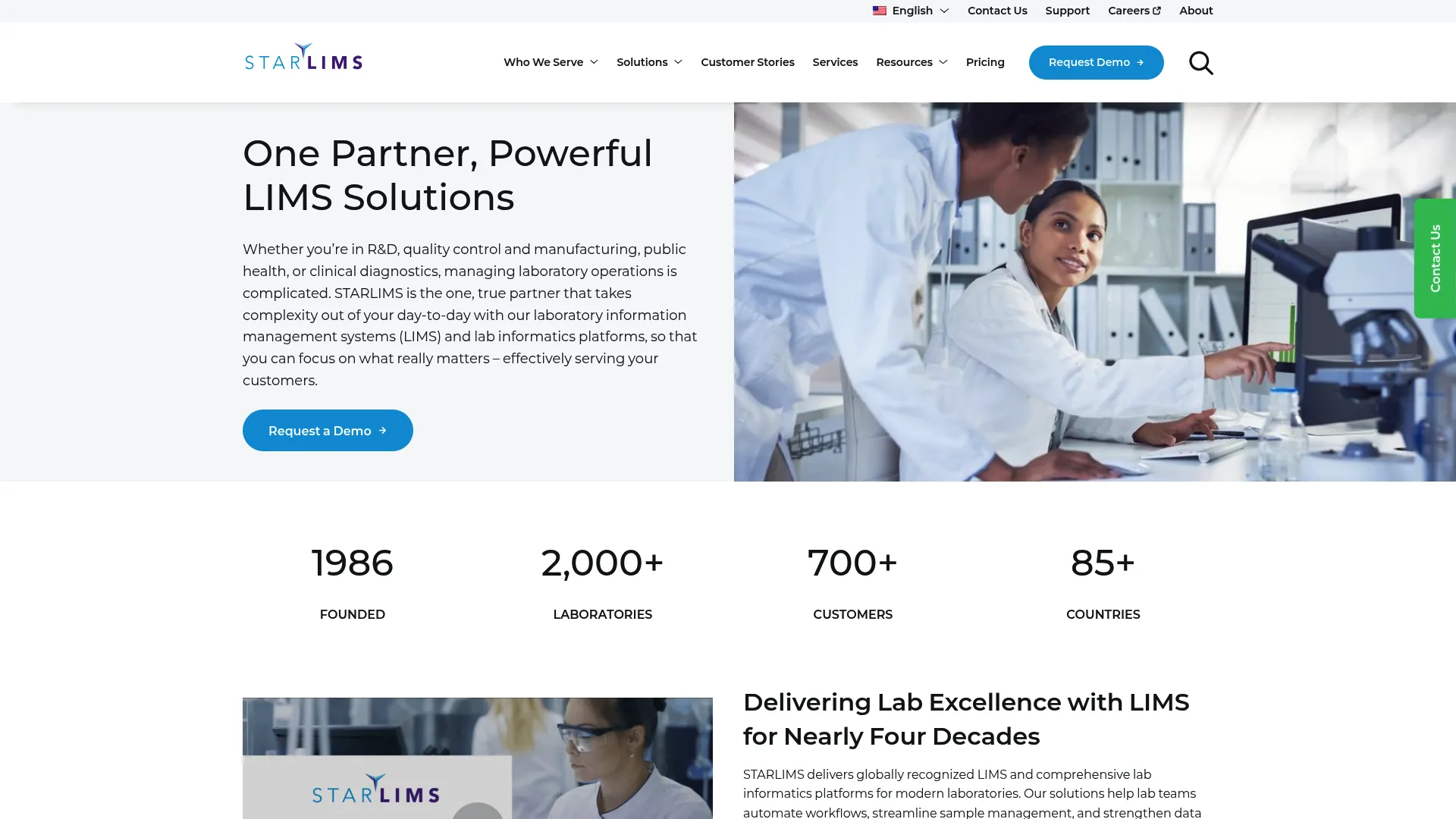 STARLIMS laboratory informatics platform homepage