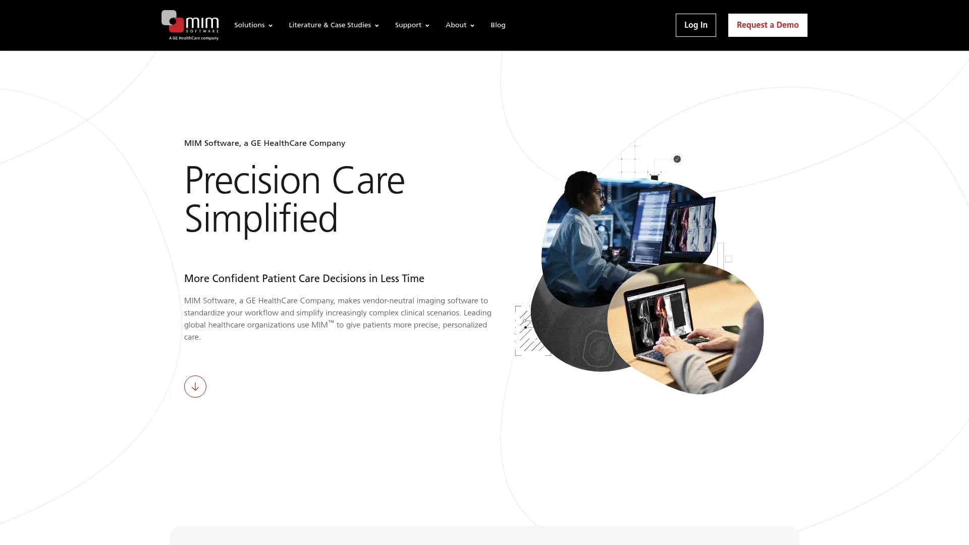 MIM Software enterprise imaging homepage