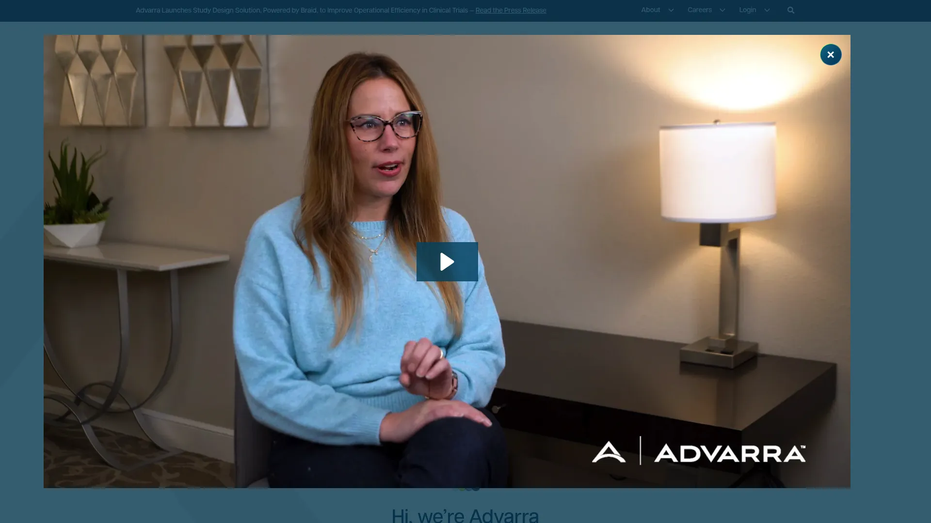 Advarra CTMS solutions homepage