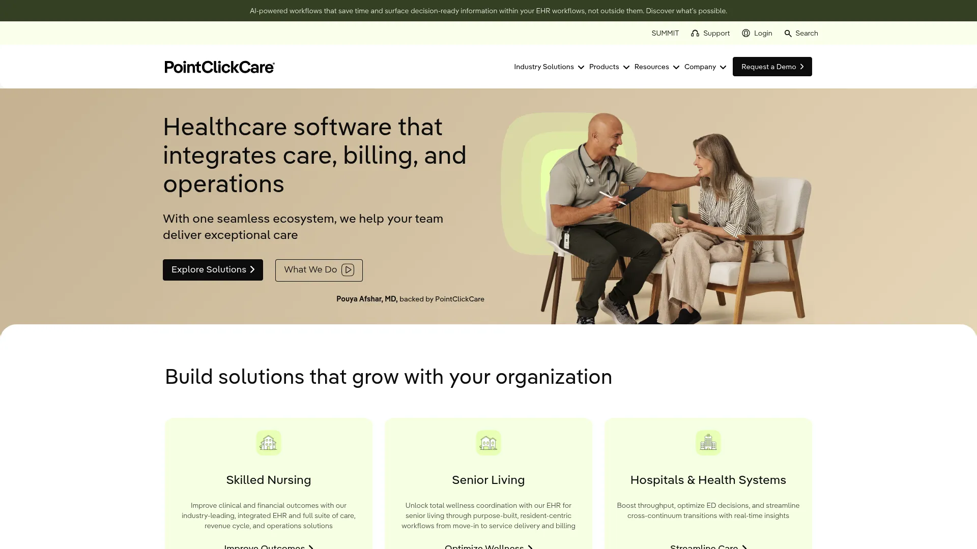PointClickCare skilled nursing facility software