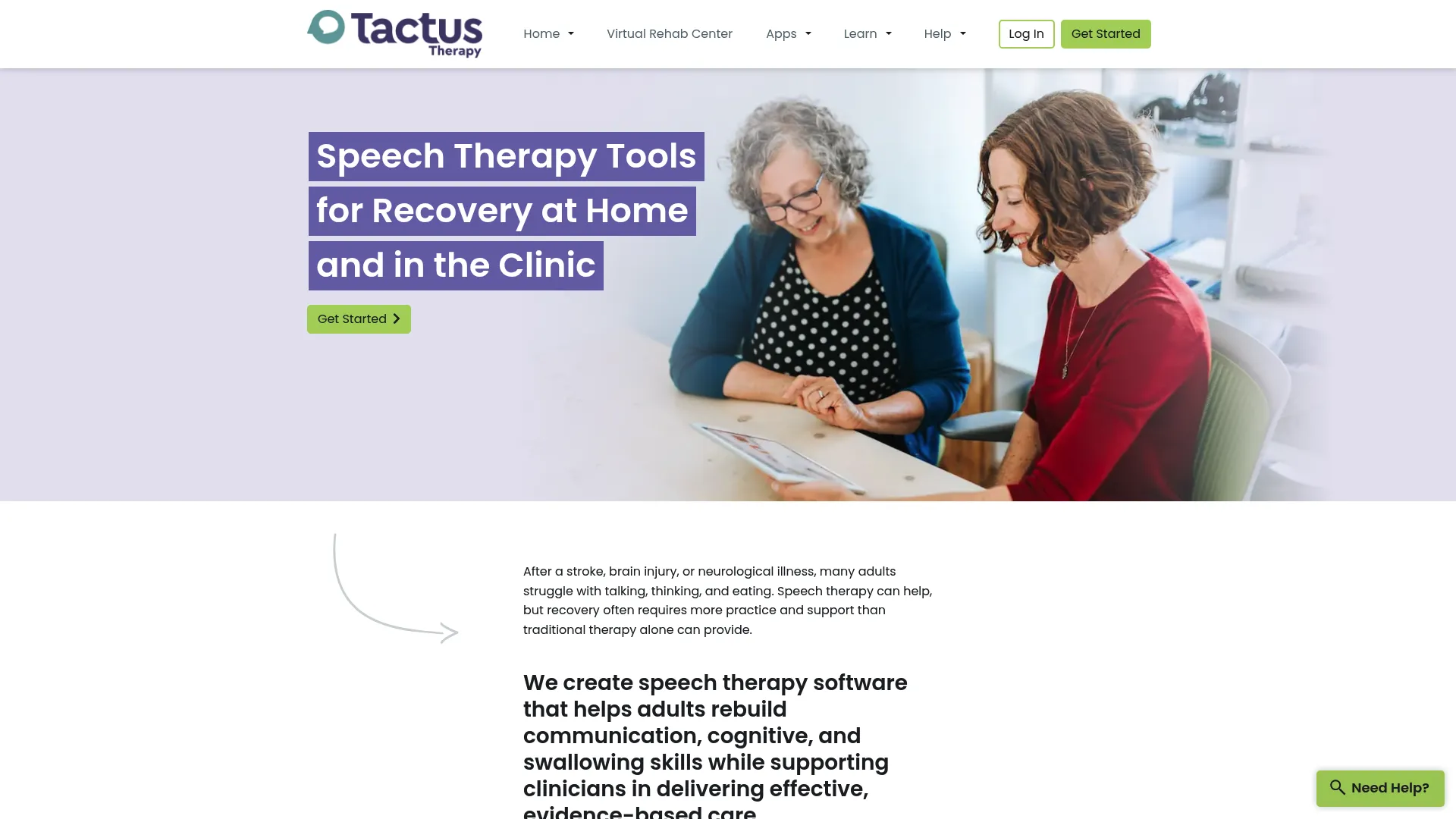 Tactus Therapy Solutions speech therapy apps