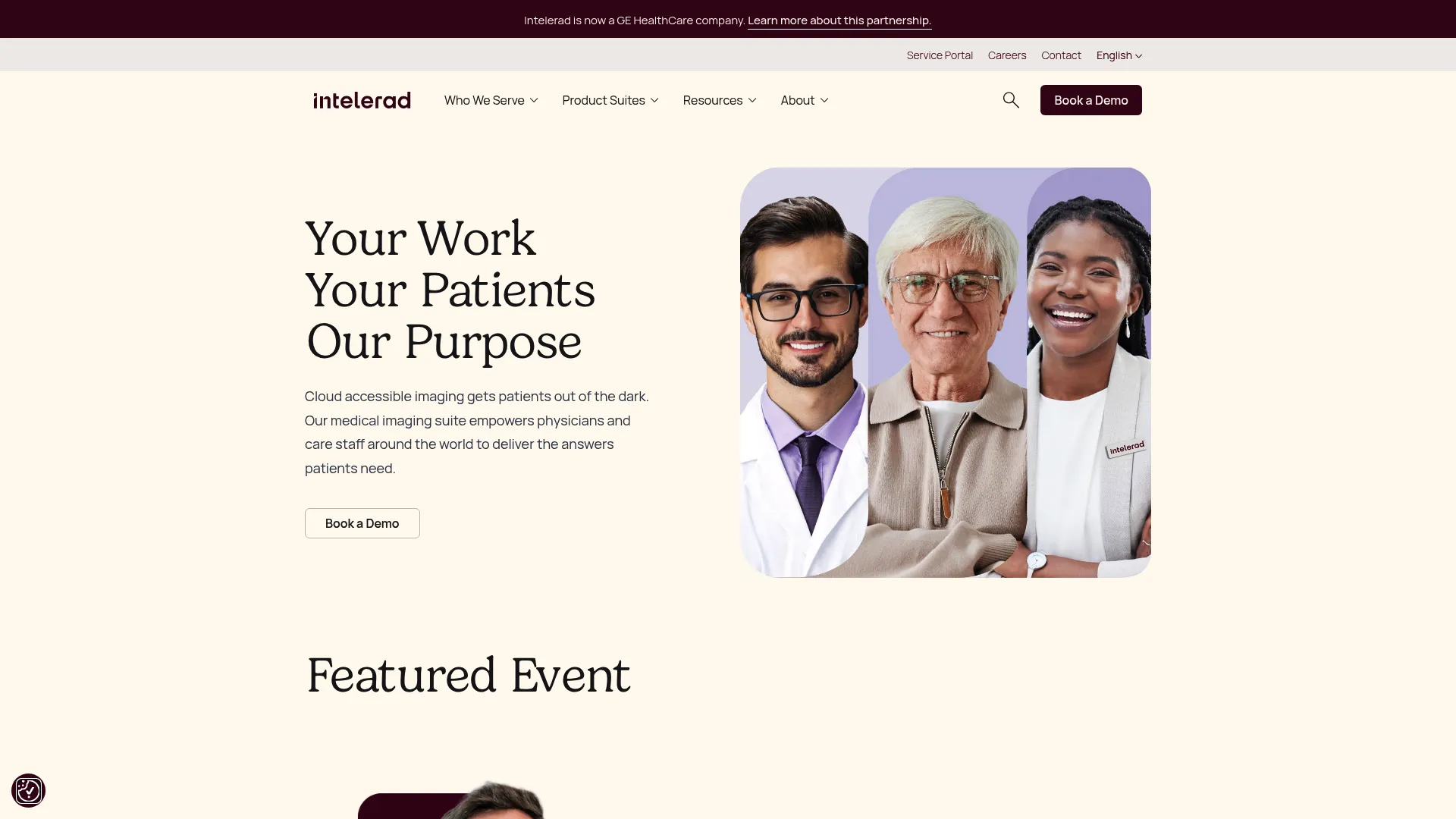 Intelerad enterprise imaging software homepage