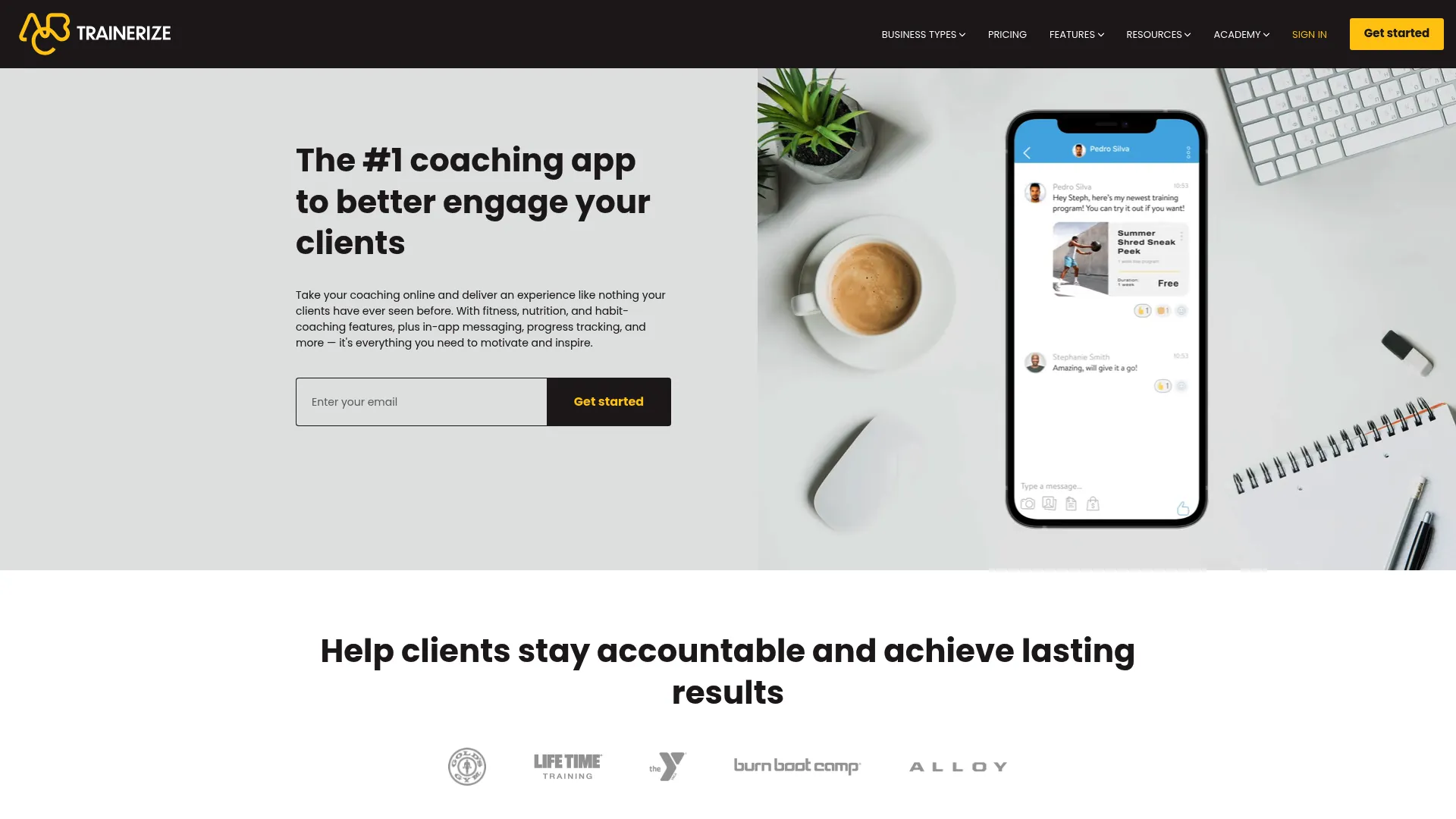 ABC Trainerize coaching app