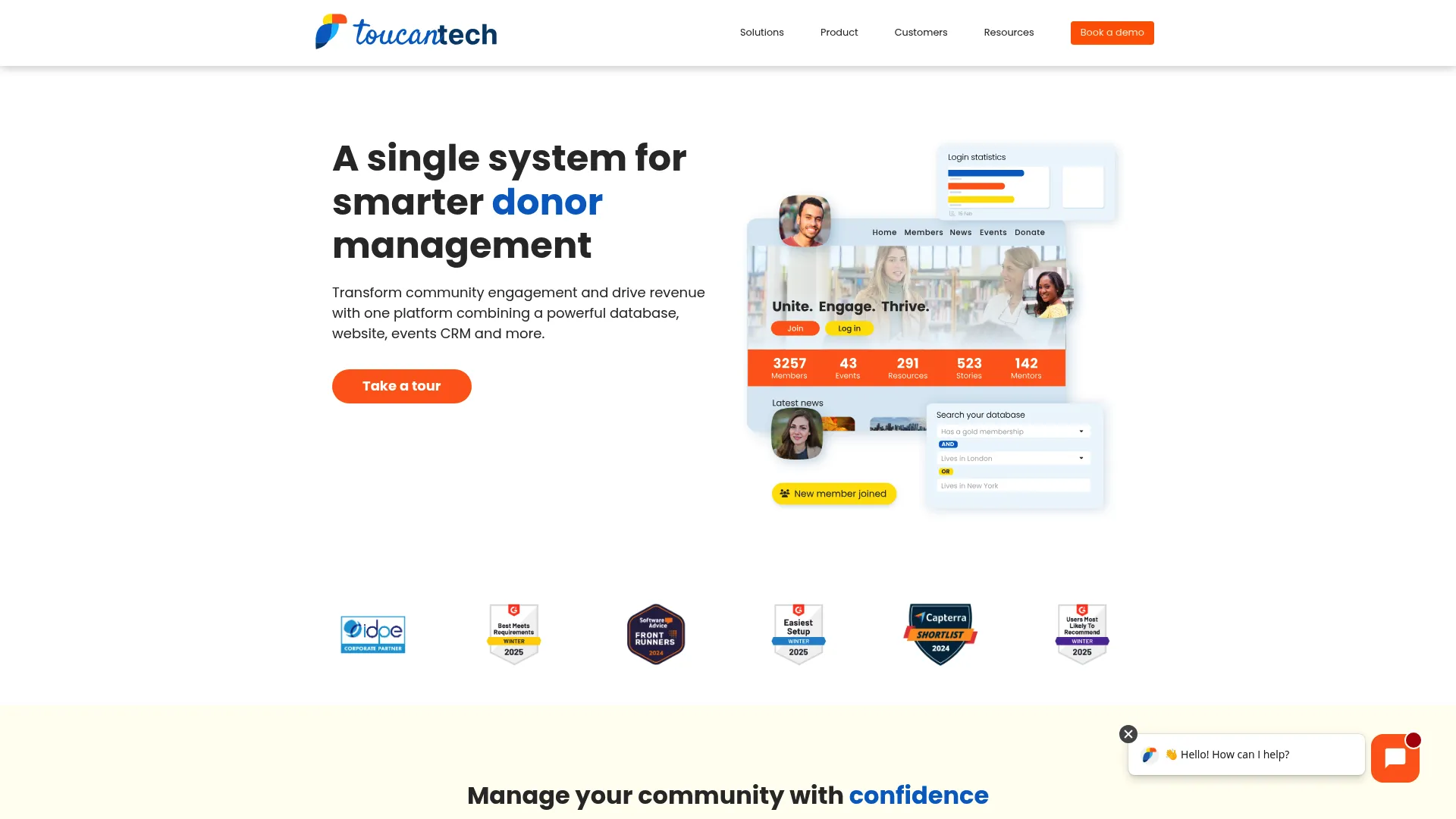ToucanTech community, CRM, and communications software