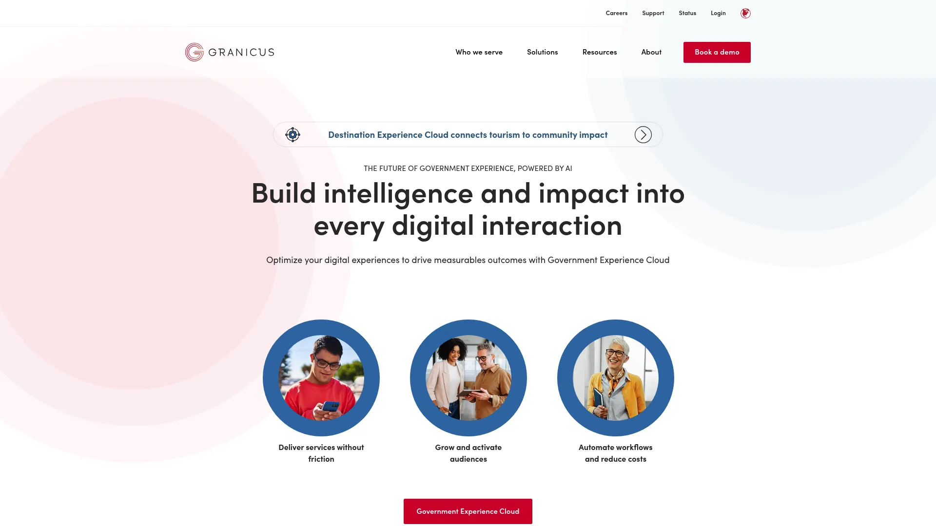 Granicus government engagement and digital services homepage