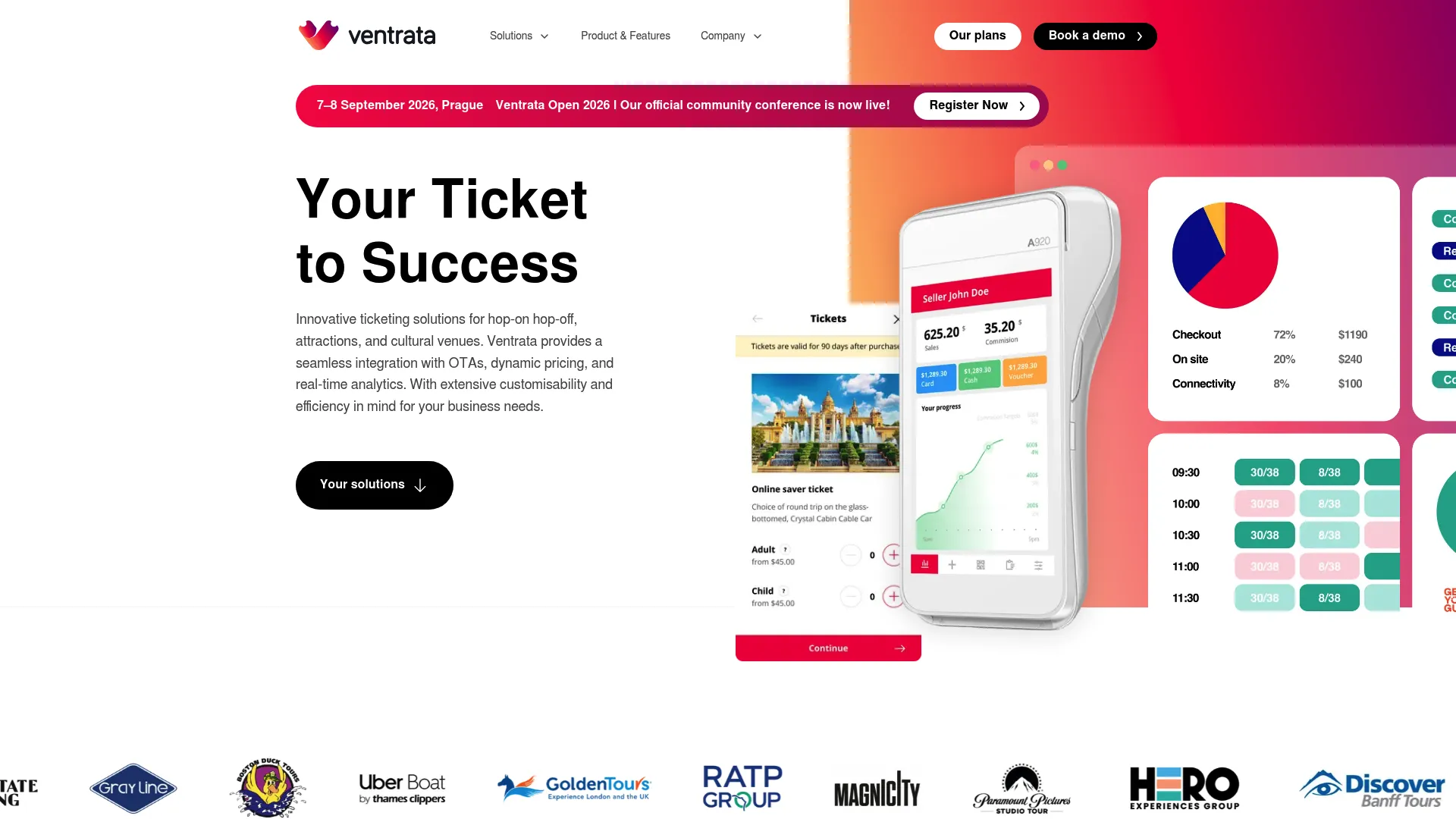 Ventrata enterprise booking and ticketing platform for attractions