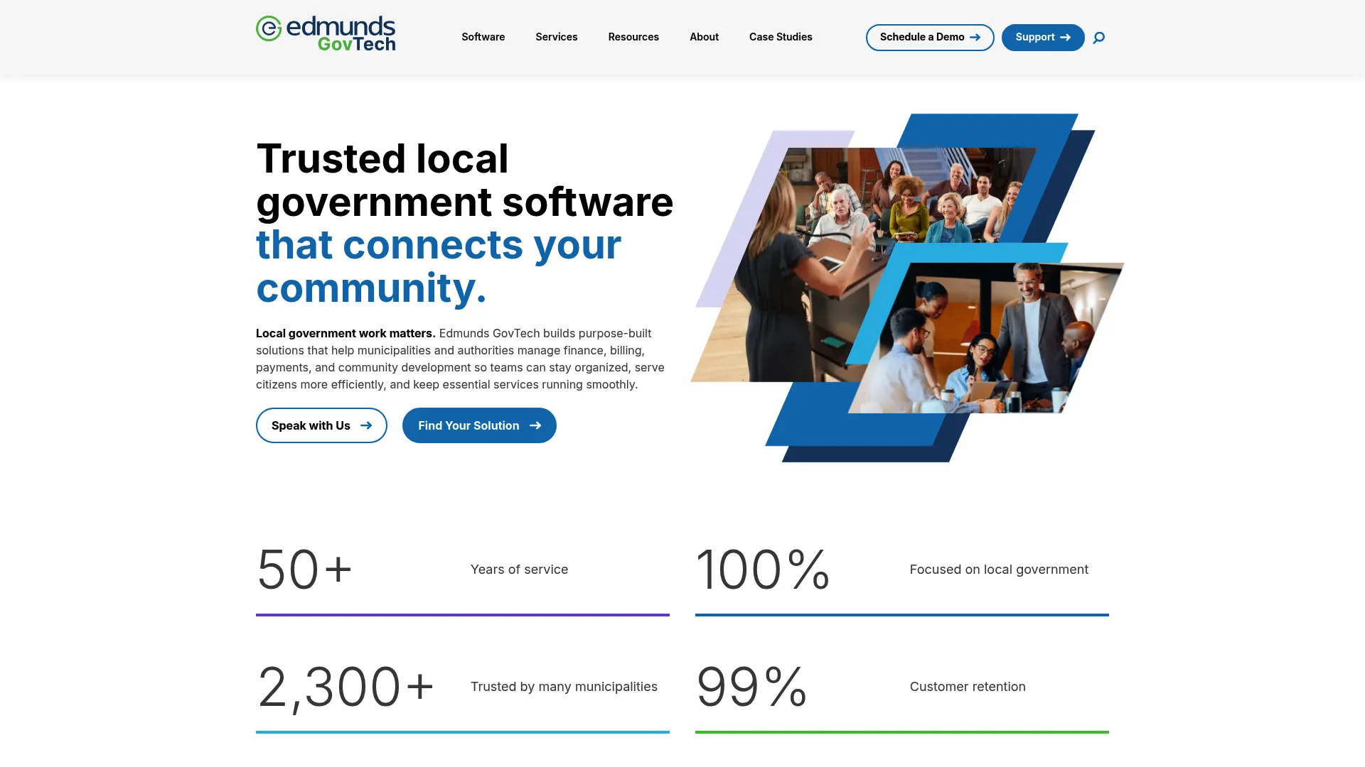 Edmunds GovTech local government software homepage