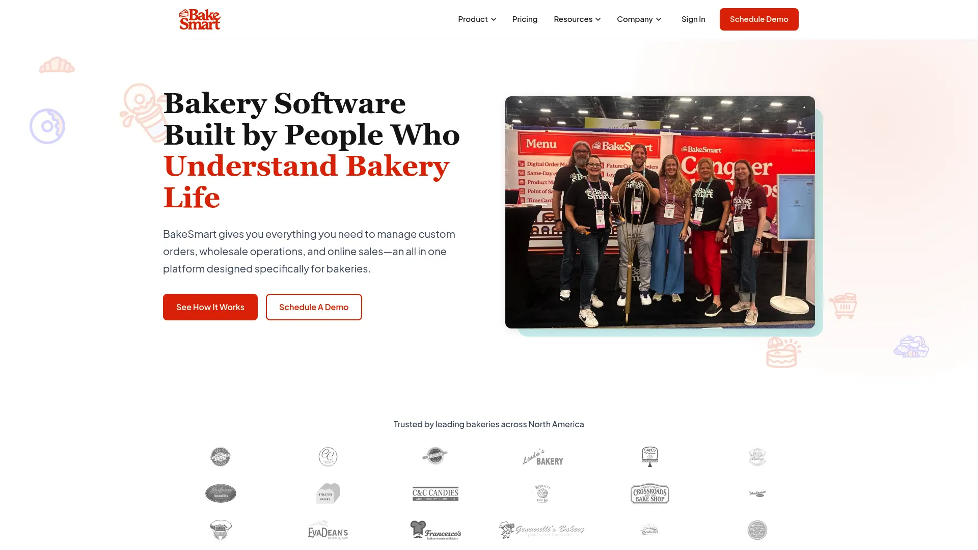 BakeSmart bakery management software homepage