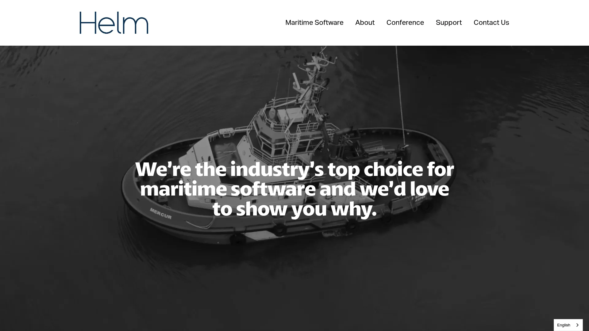 Helm CONNECT maritime fleet management software homepage