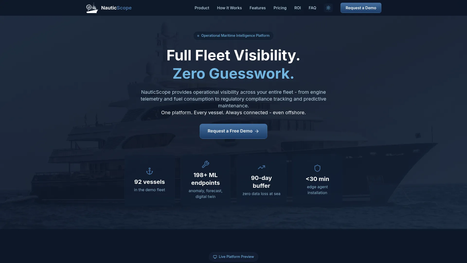 NauticScope maritime operational intelligence software homepage
