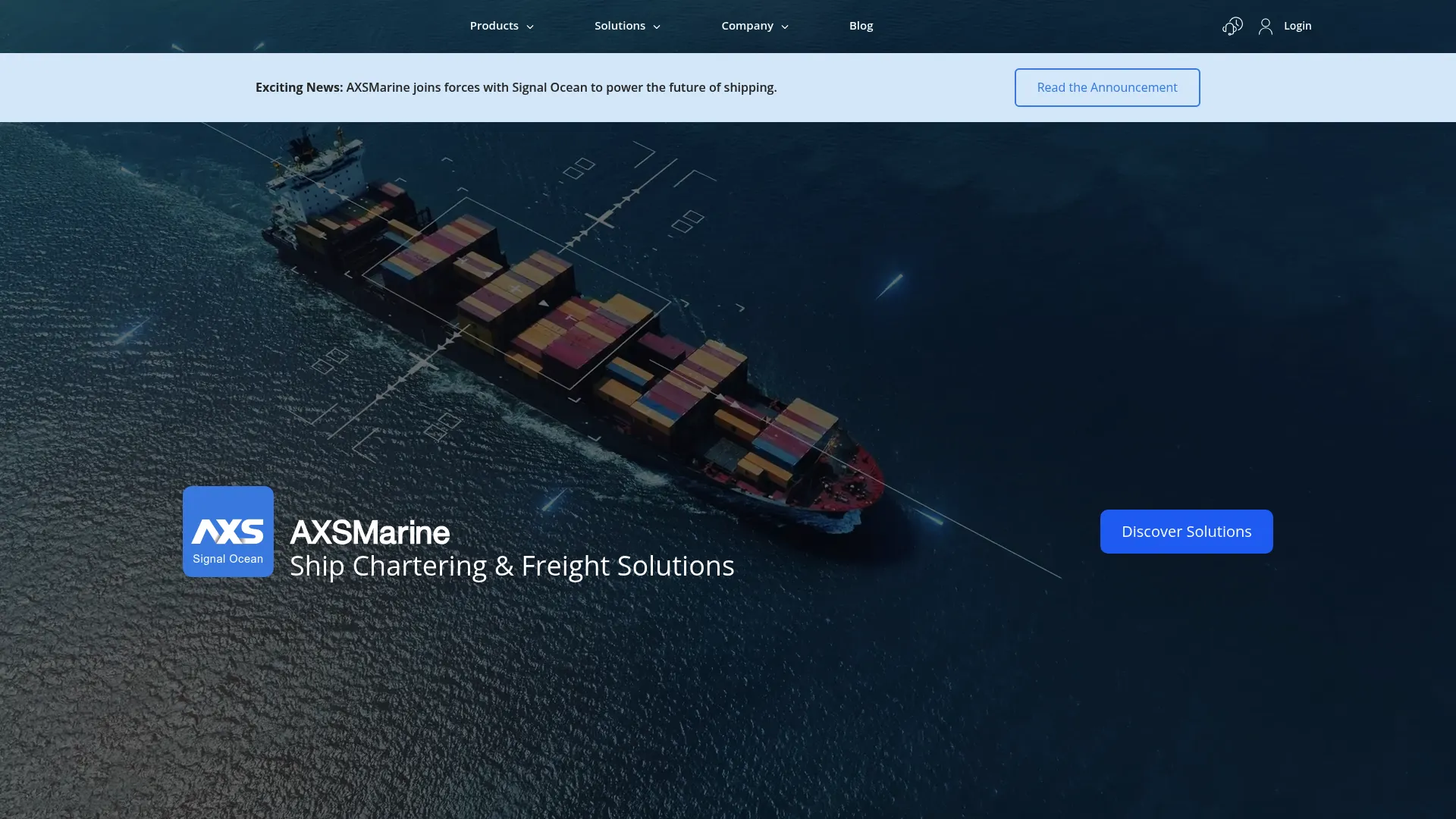 AXSMarine maritime voyage and market intelligence software homepage