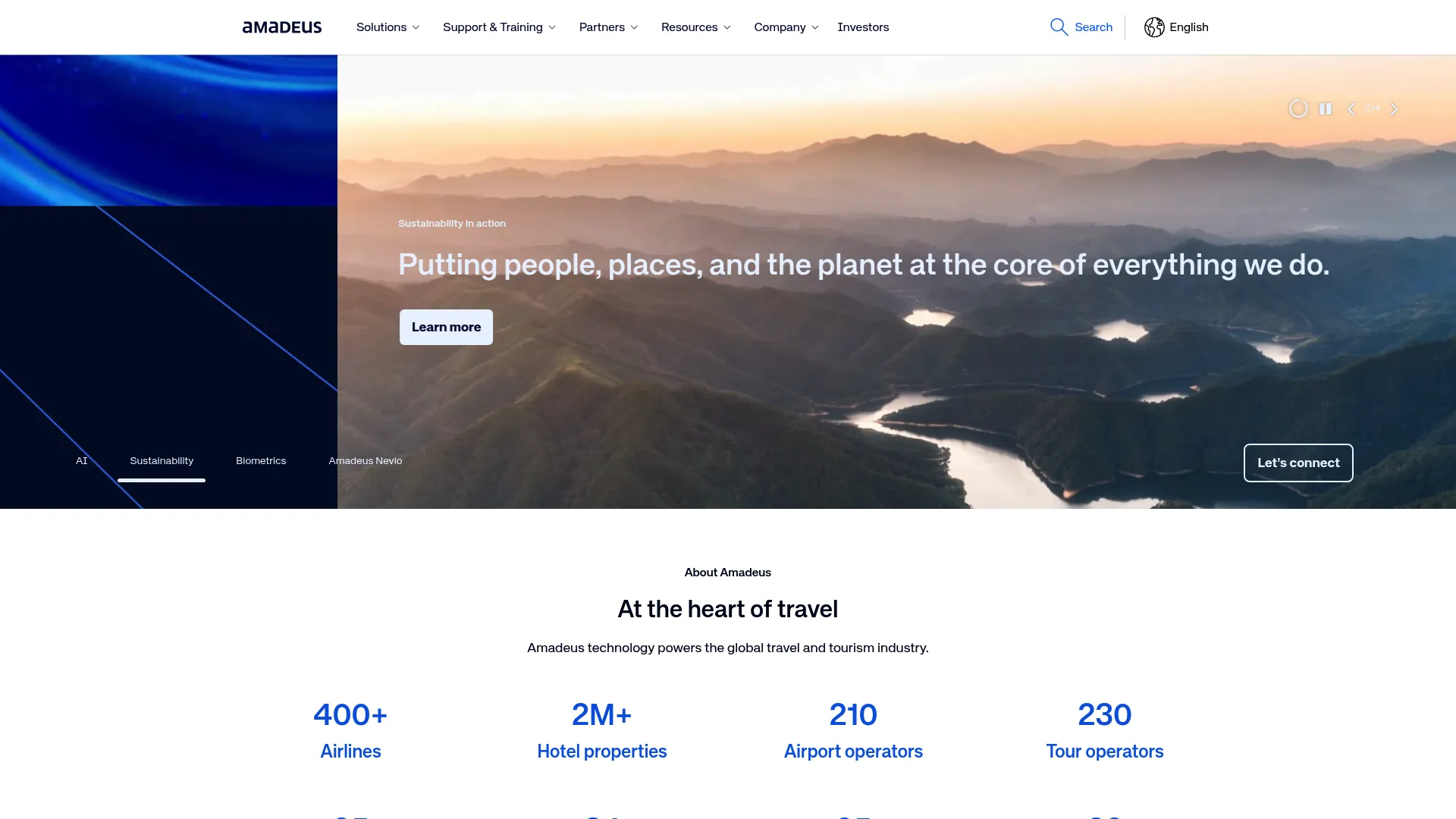 Amadeus Altéa airline passenger service suite homepage