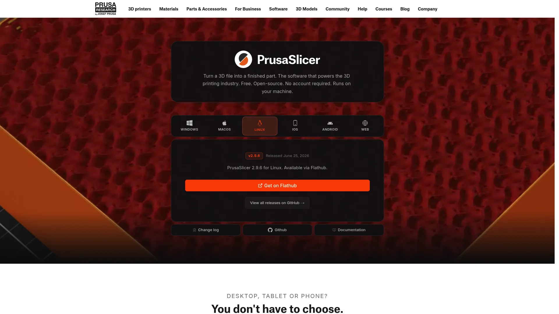 PrusaSlicer open-source 3D printing slicer software interface