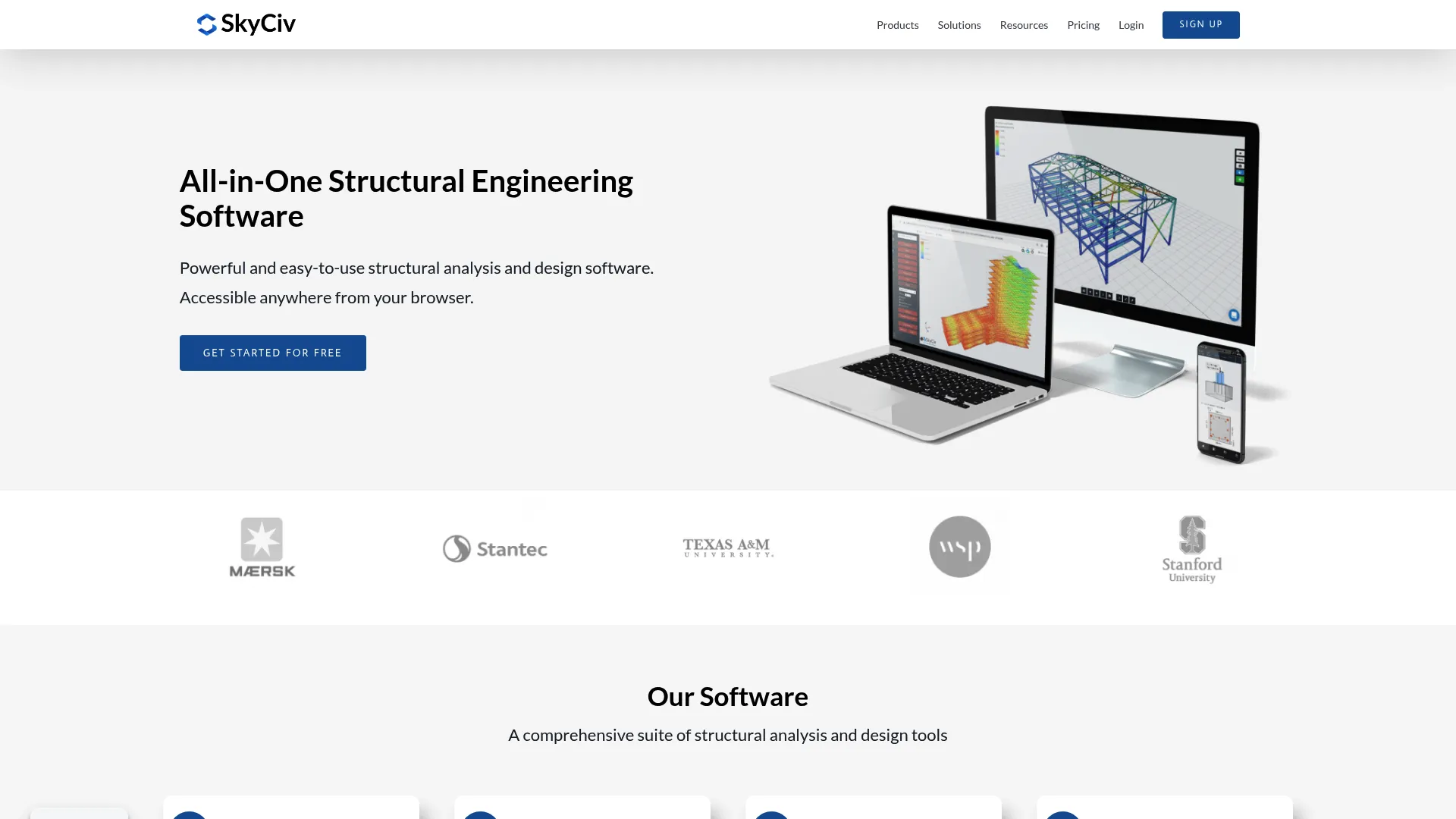 SkyCiv structural engineering software screenshot