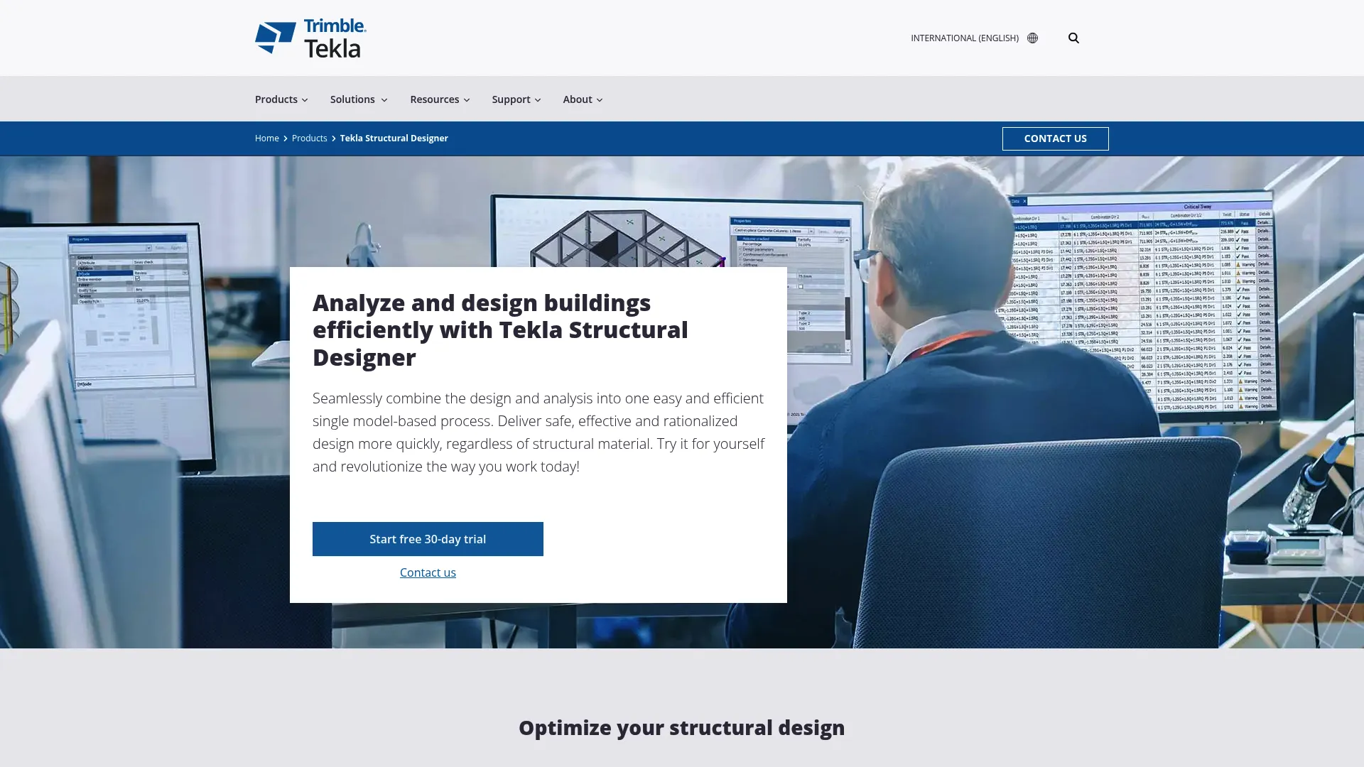 Tekla Structural Designer model-based analysis and design software