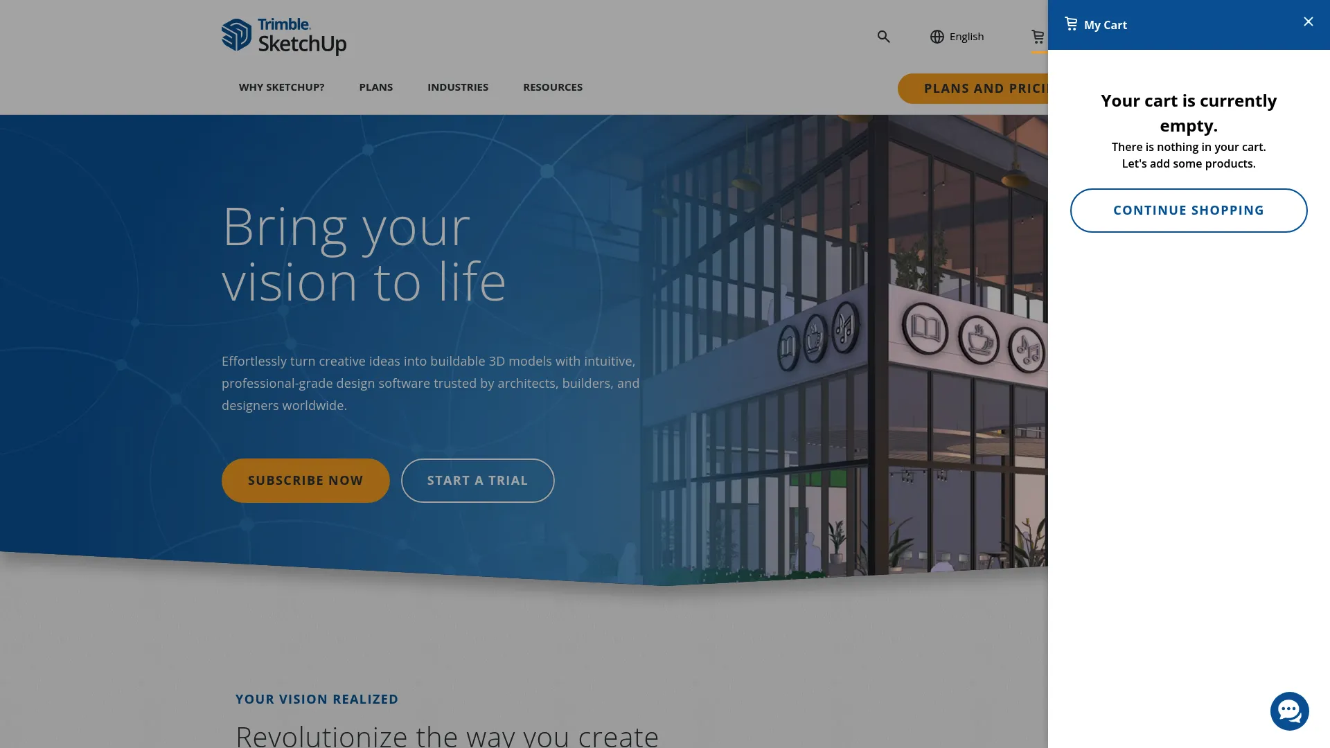 SketchUp 3D modeling interface