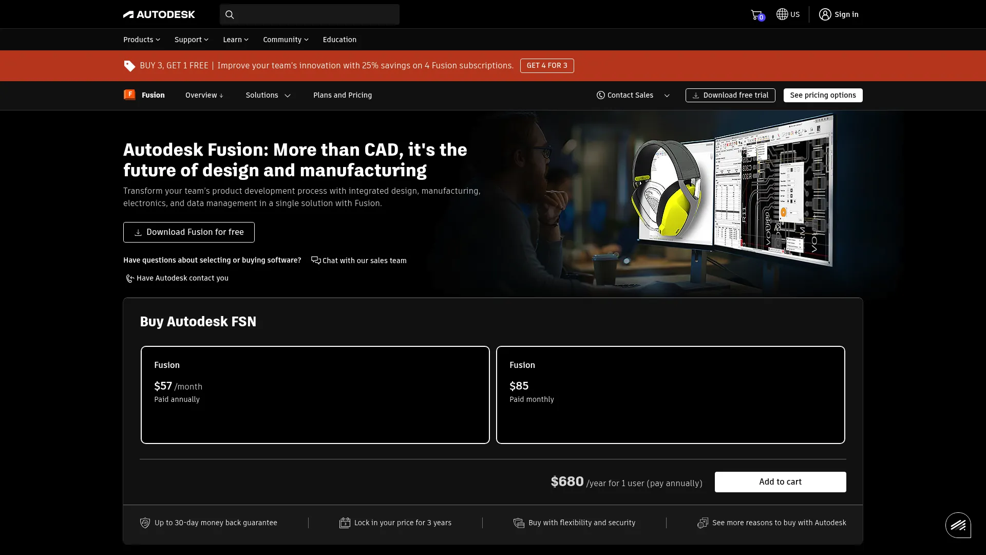 Autodesk Fusion product interface
