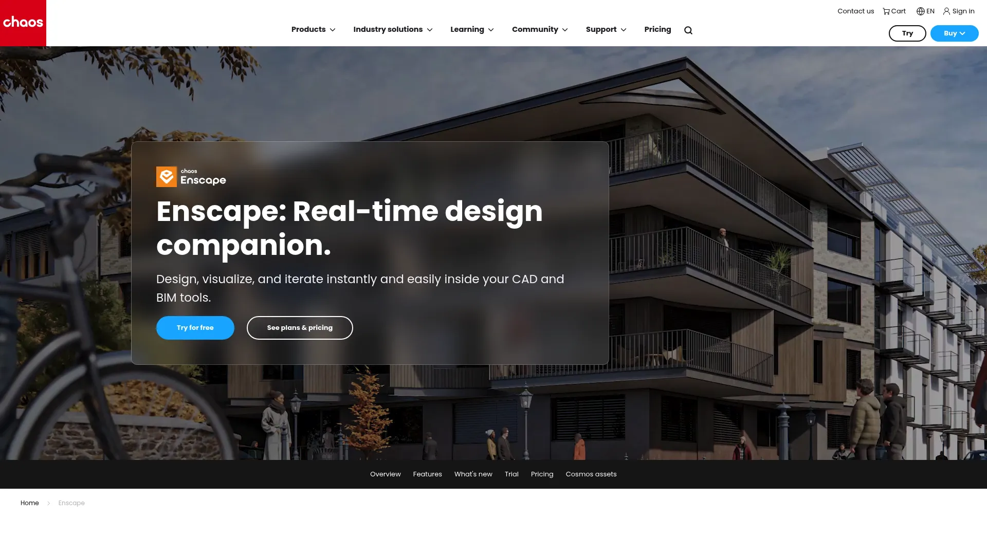 Enscape real-time rendering interface