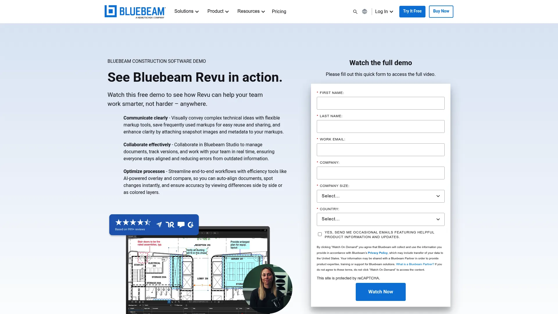 Bluebeam Revu markup interface