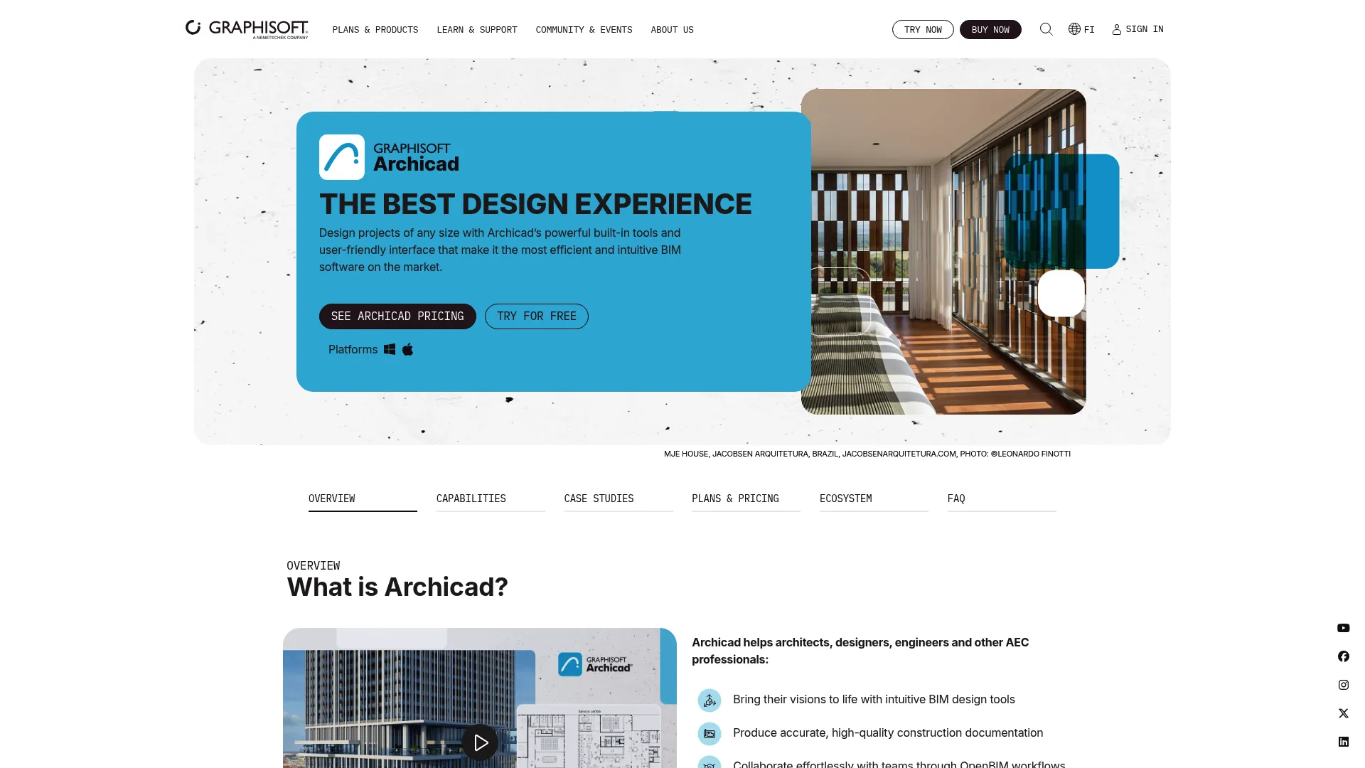 Graphisoft Archicad solution page
