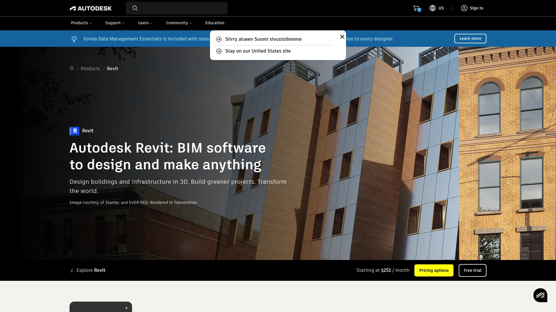Autodesk Revit BIM interface