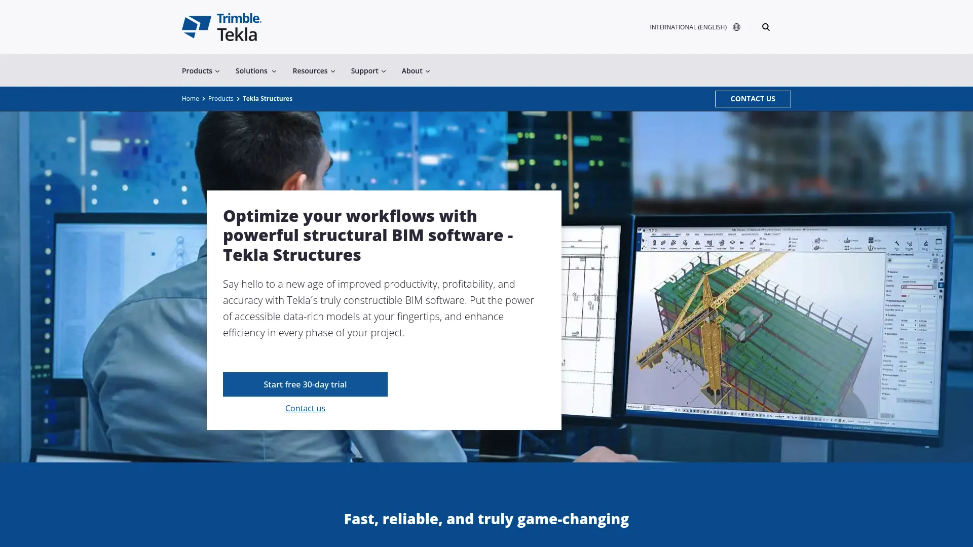 Tekla Structures BIM detailing software screenshot