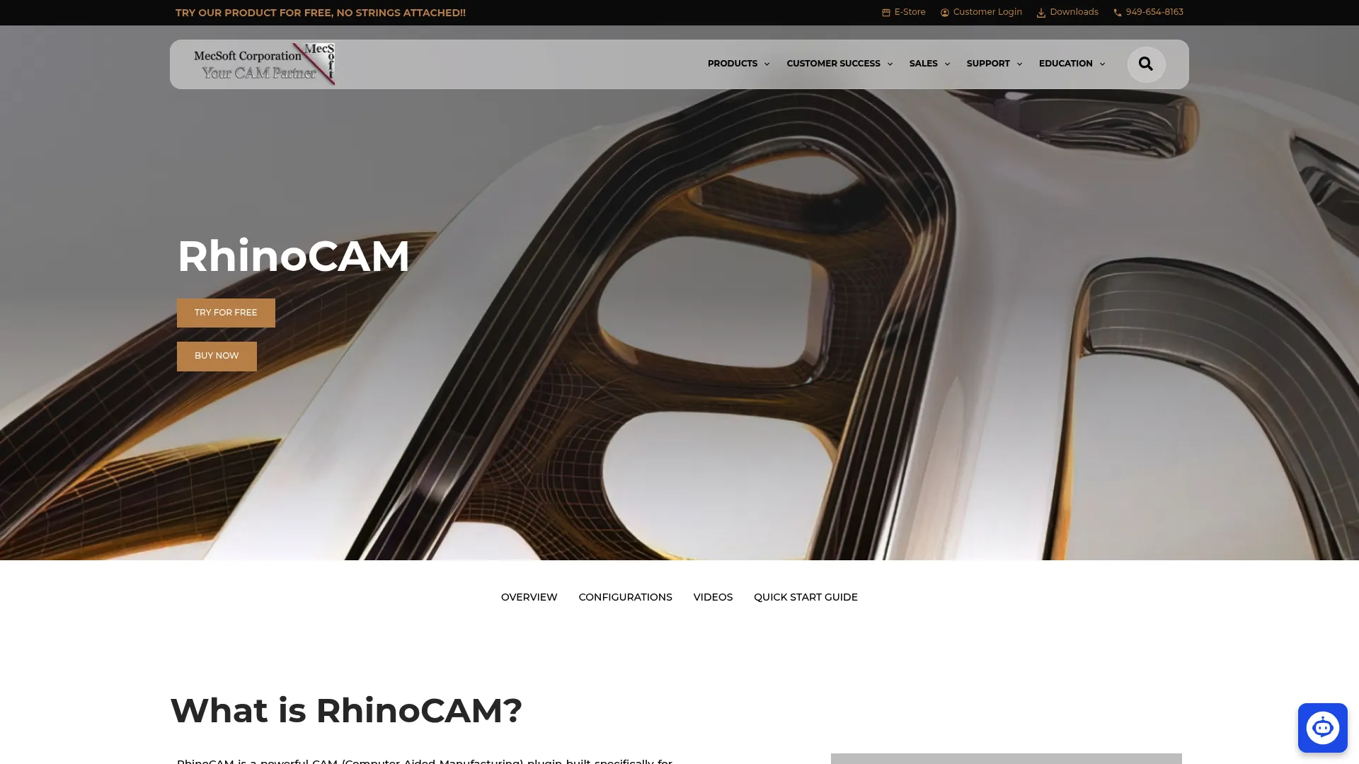 RhinoCAM CAM plug-in running inside Rhino 3D