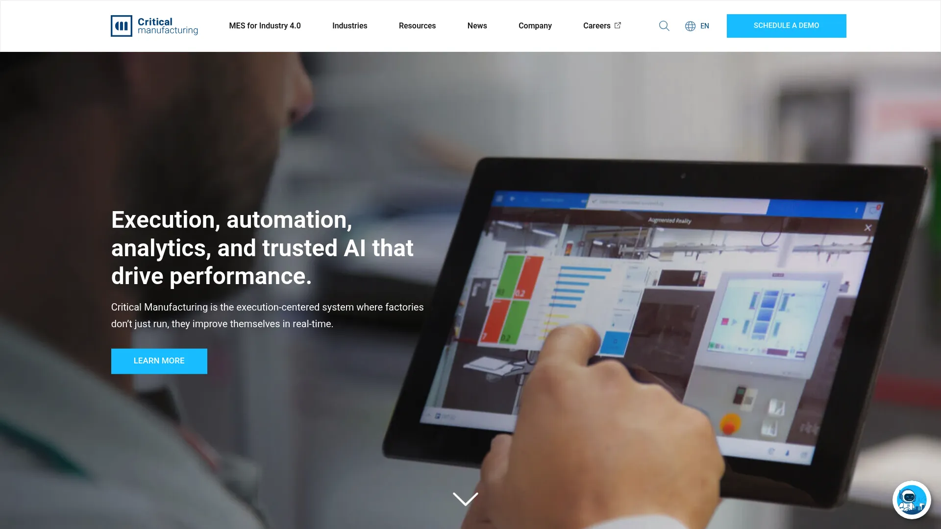 Critical Manufacturing MES product page
