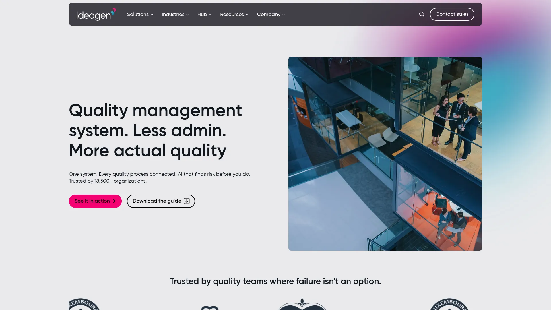 Ideagen Quality Management enterprise QMS interface