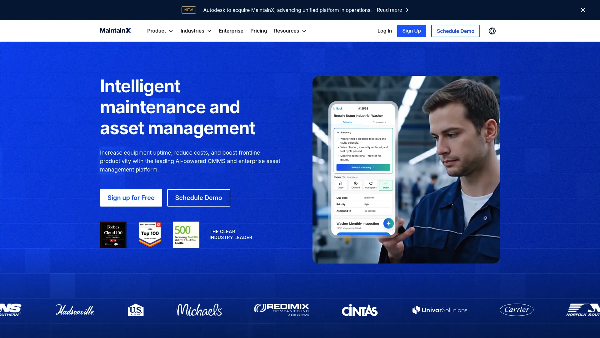 MaintainX frontline maintenance and asset management interface