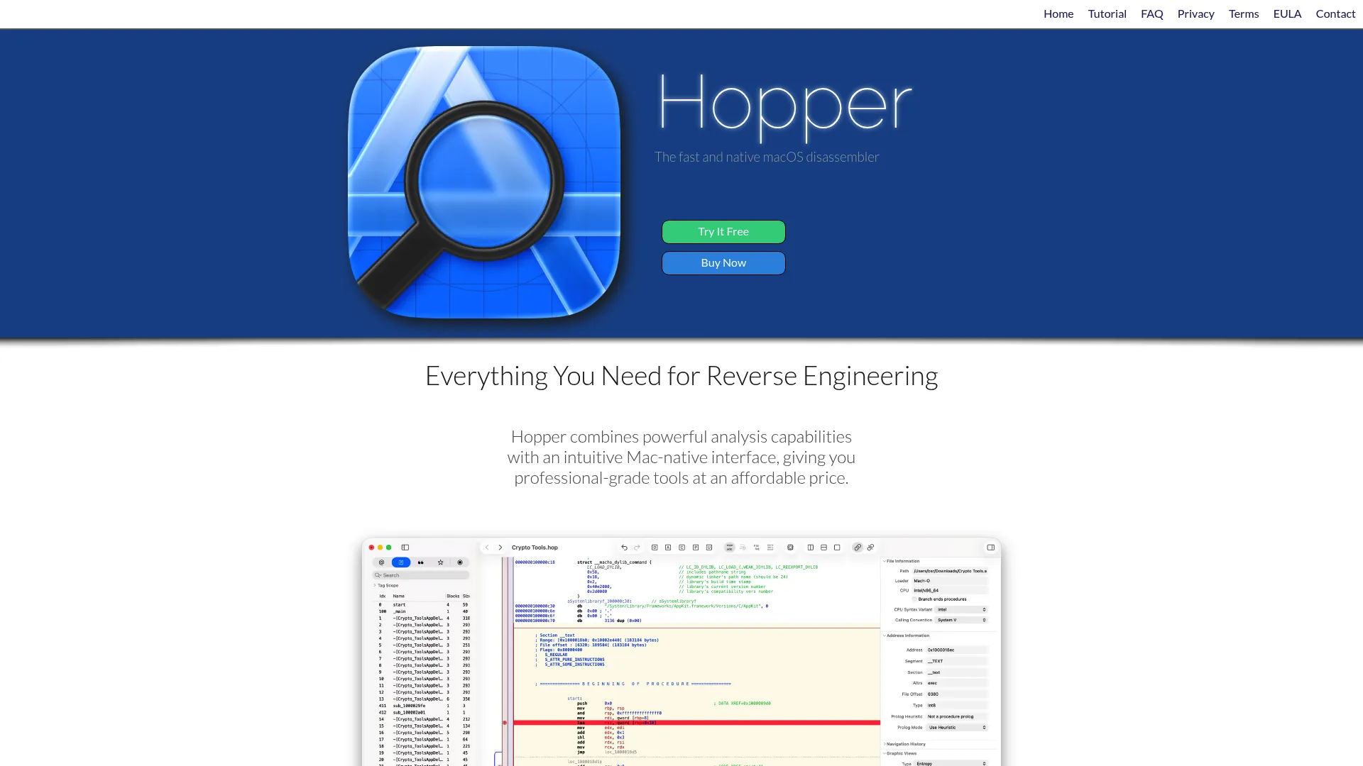 Hopper disassembler for macOS