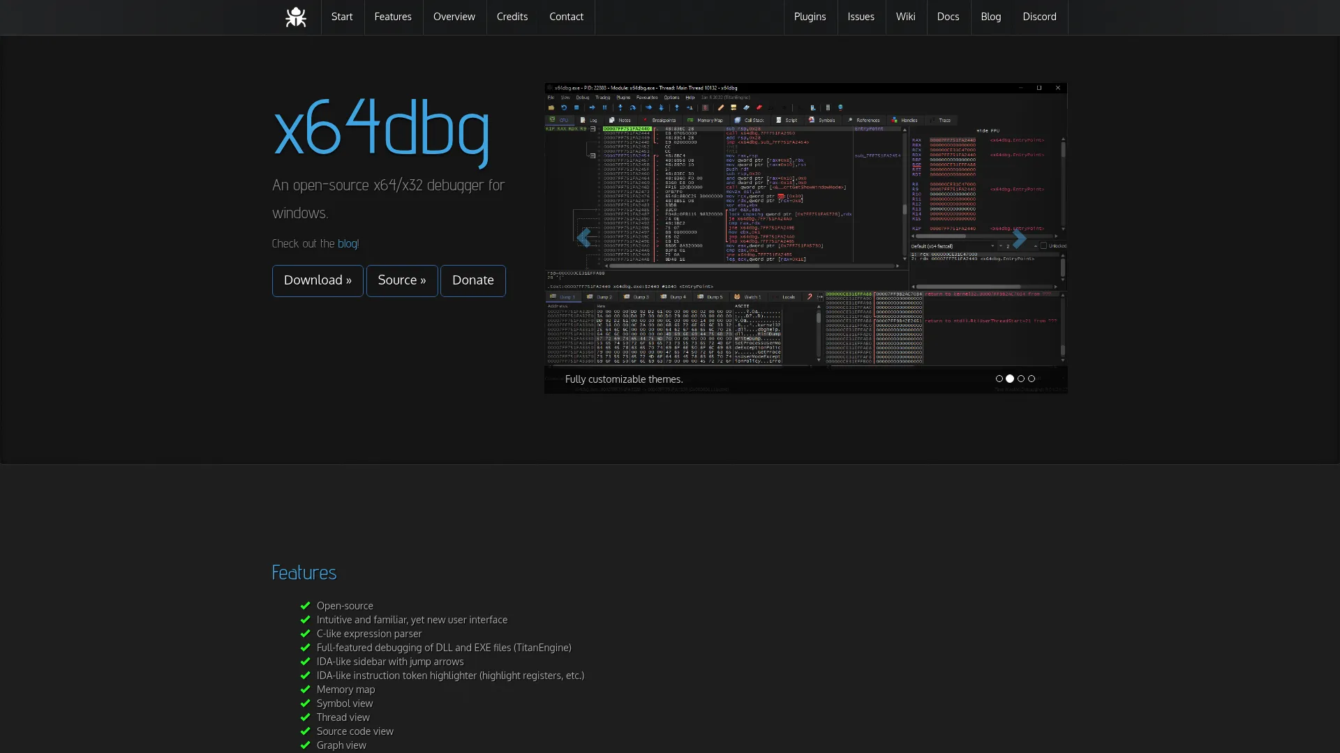 x64dbg debugger for Windows