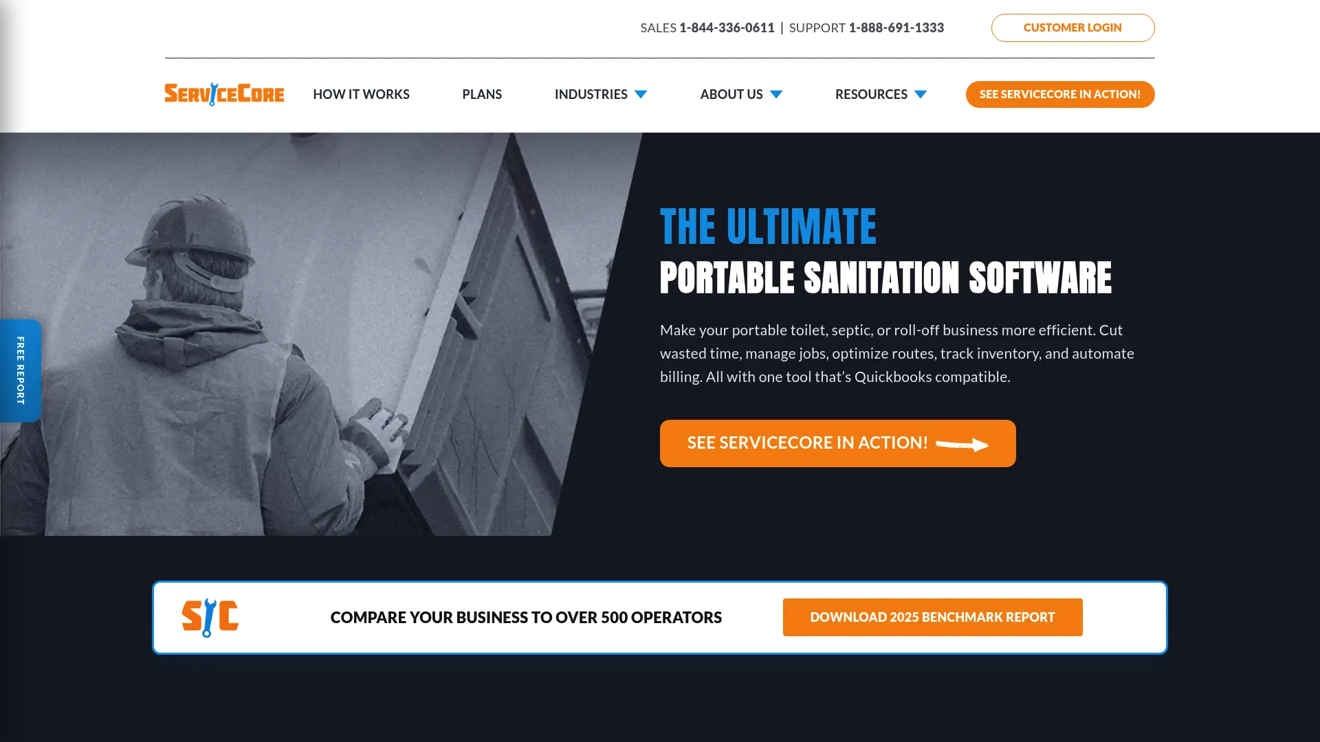 ServiceCore software for portable sanitation, septic, and dumpster operators