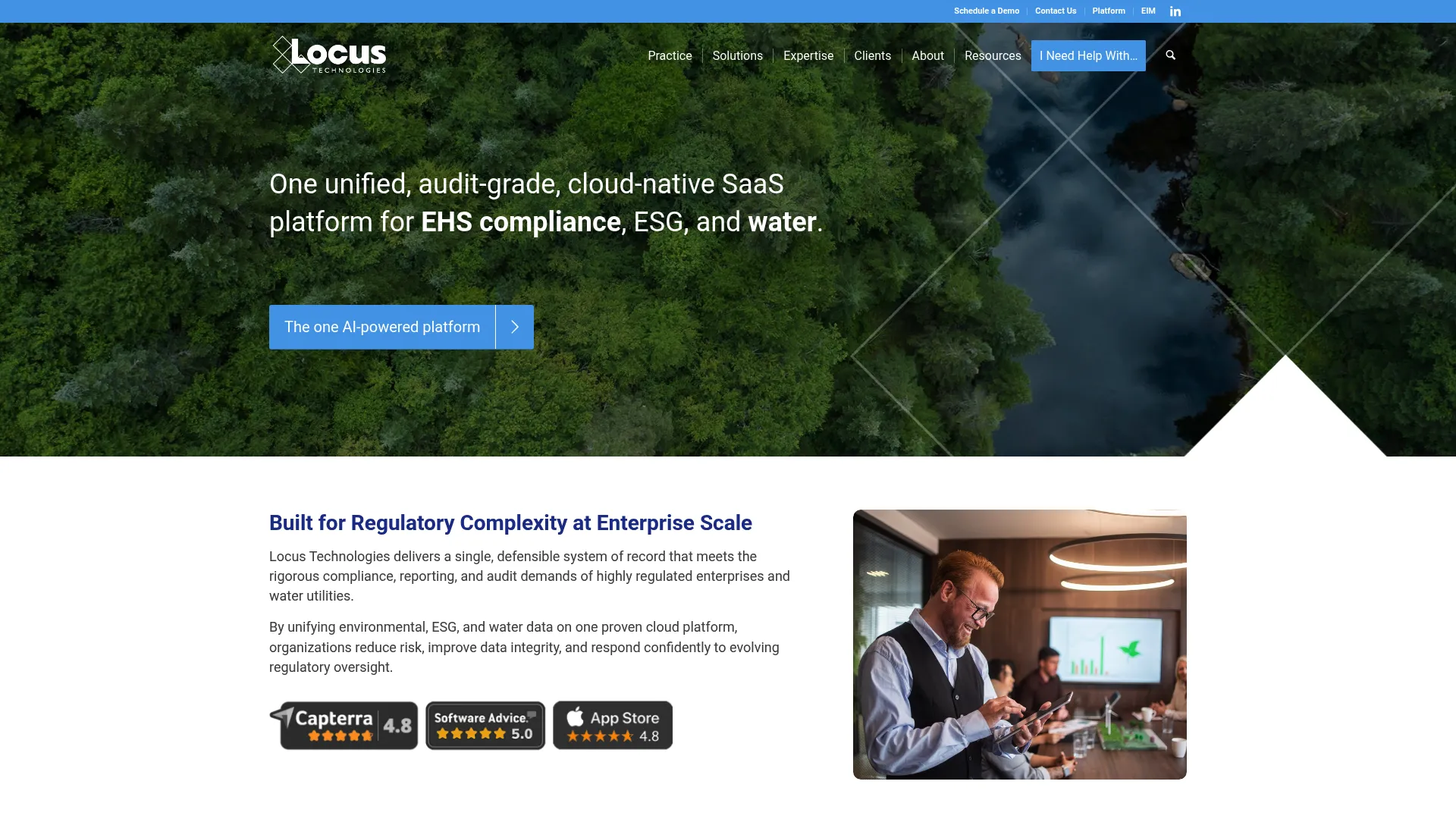 Locus Technologies cloud SaaS platform for EHS compliance and water management