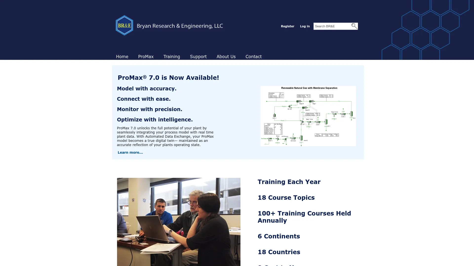 ProMax process simulation page