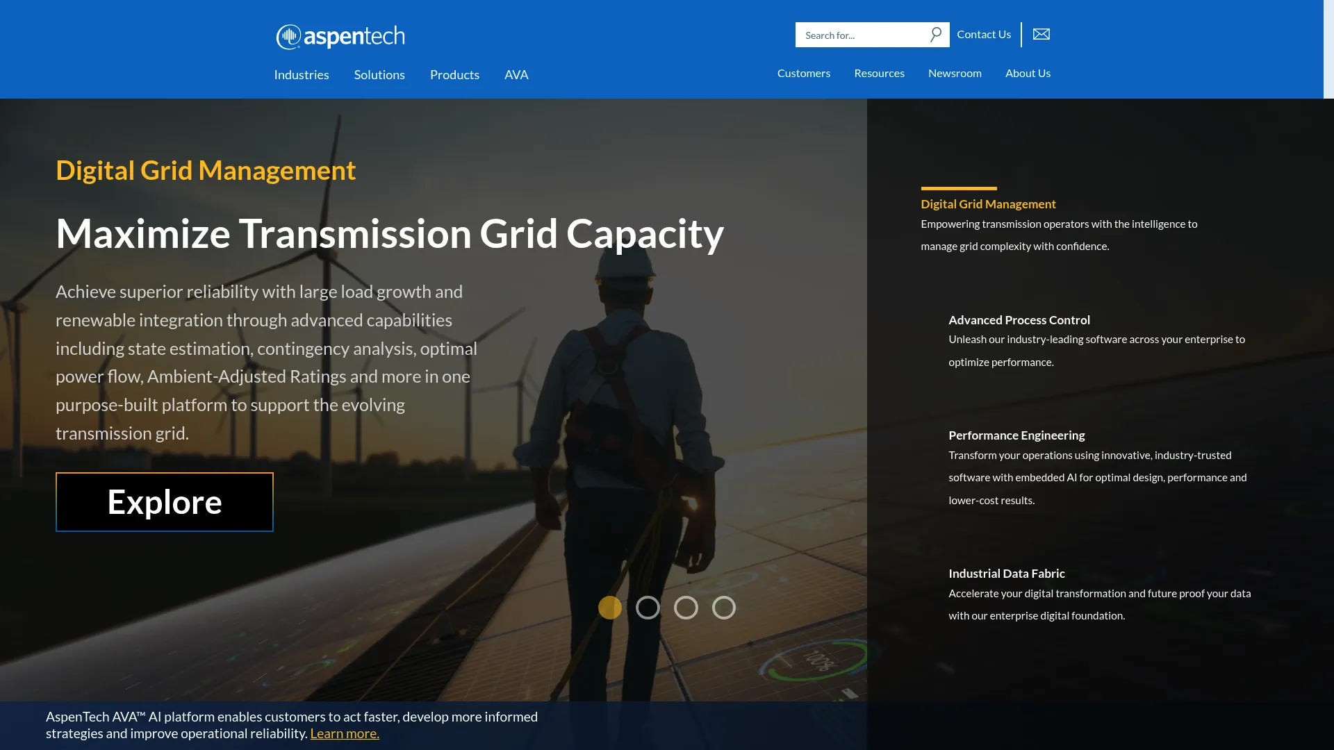 AspenTech process simulation homepage