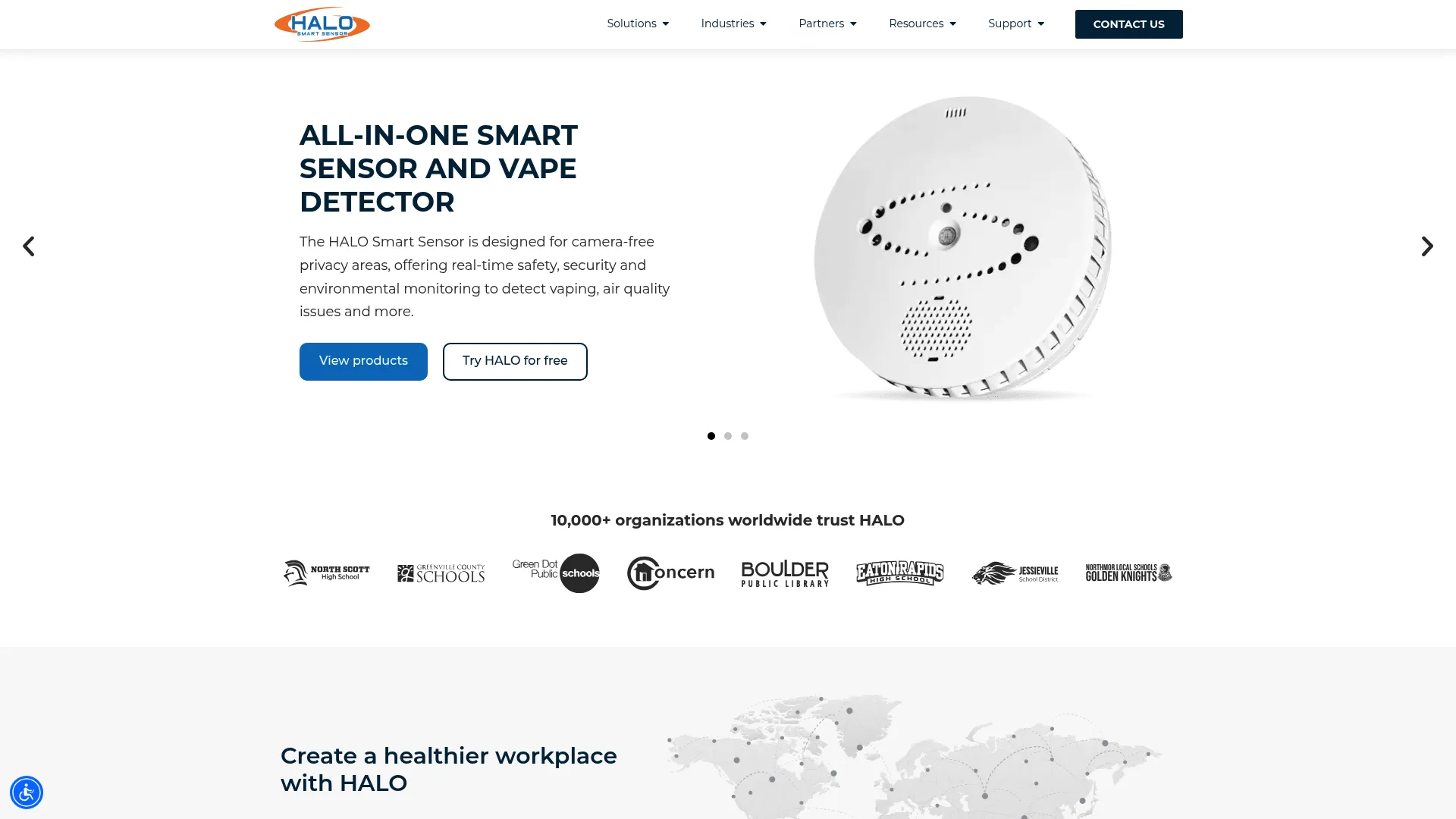 HaloDetect HALO Smart Sensor homepage