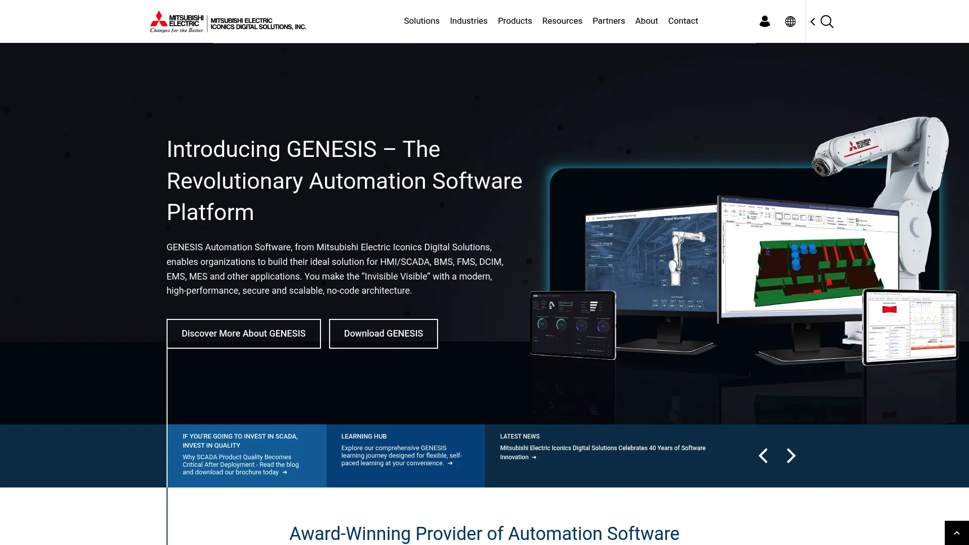 ICONICS smart building software homepage