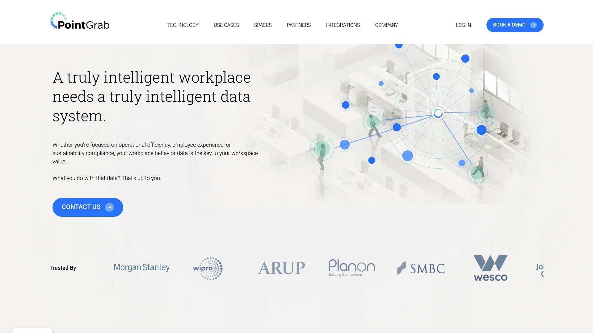 PointGrab occupancy analytics homepage
