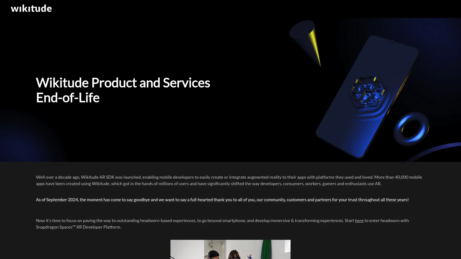 Wikitude AR SDK homepage