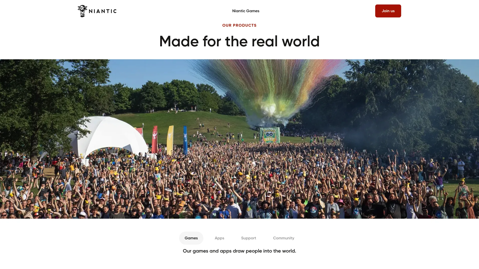 Niantic location-based AR platform homepage