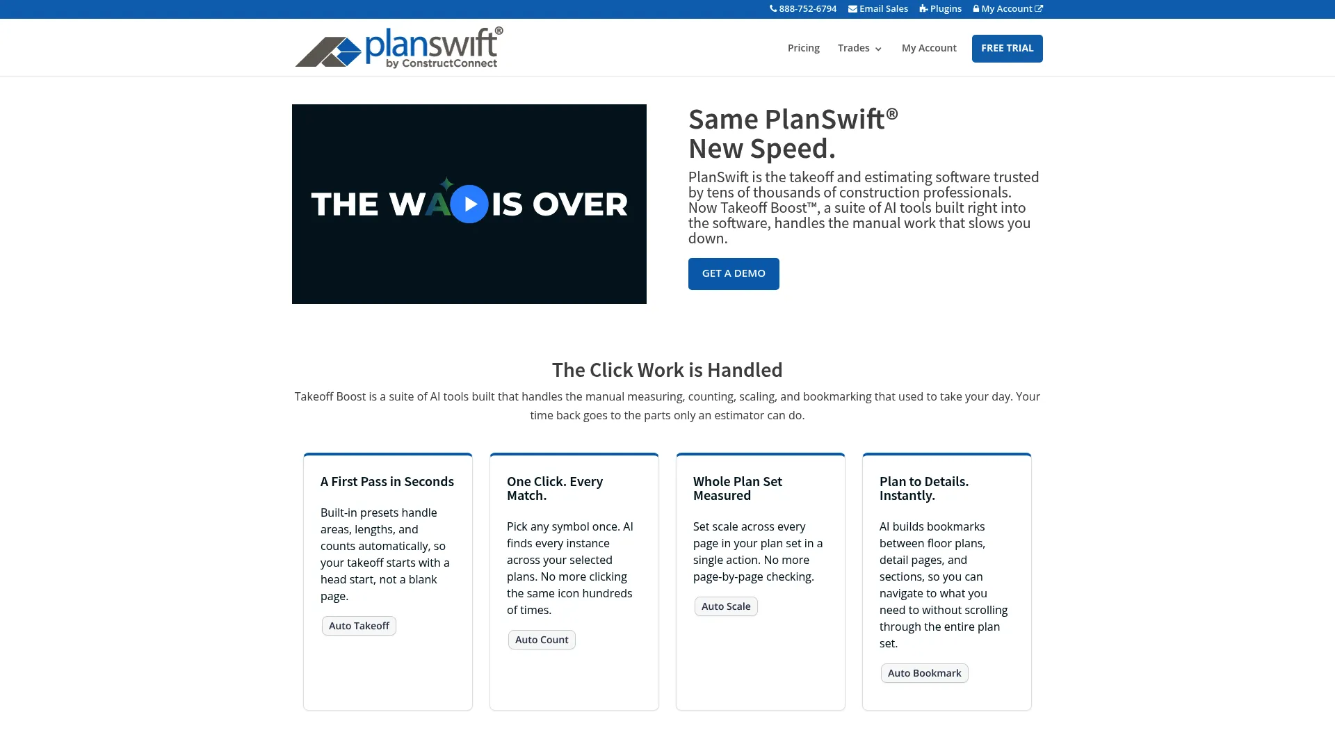 PlanSwift construction takeoff and estimating software homepage