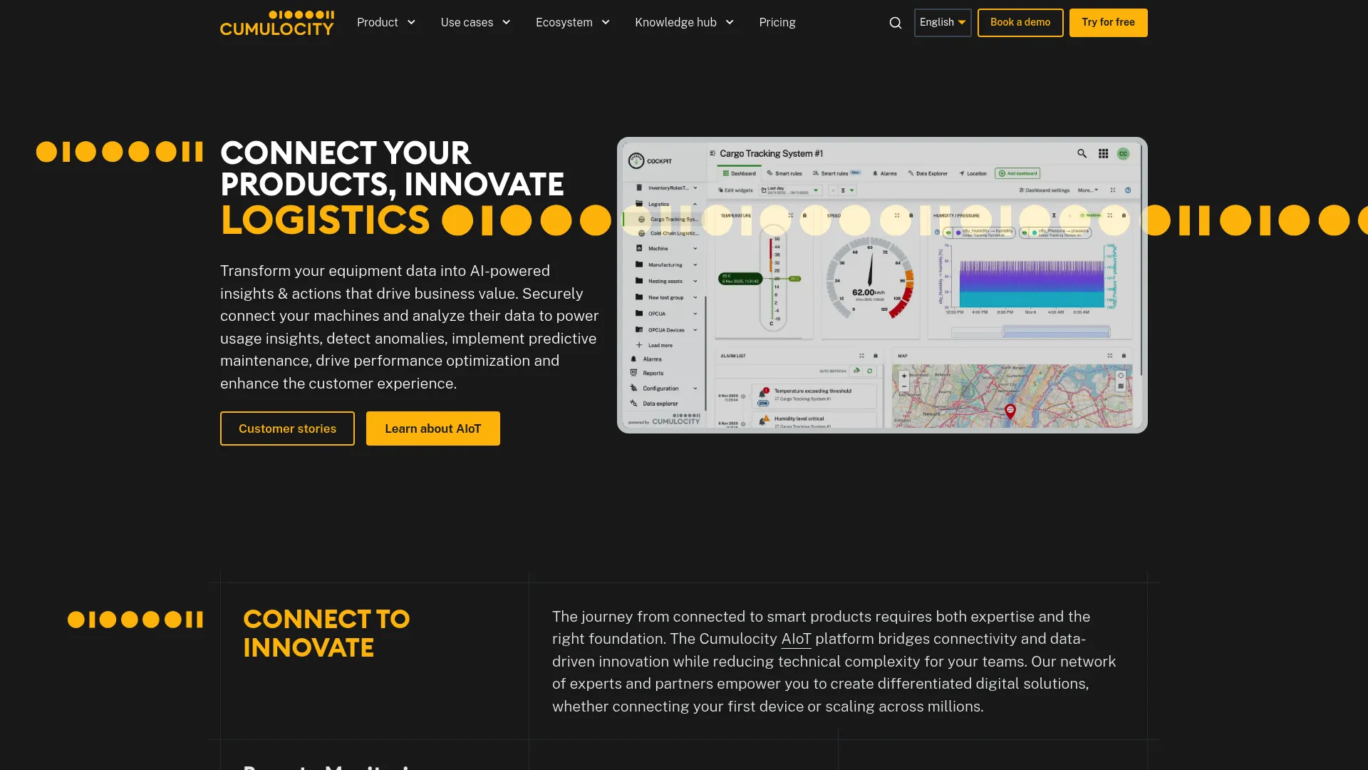 Cumulocity IoT enterprise device management and dashboard interface