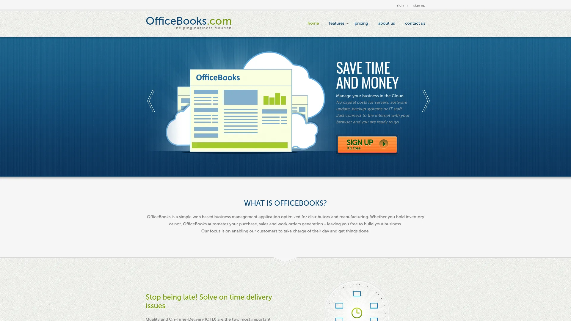 OfficeBooks inventory and order management dashboard