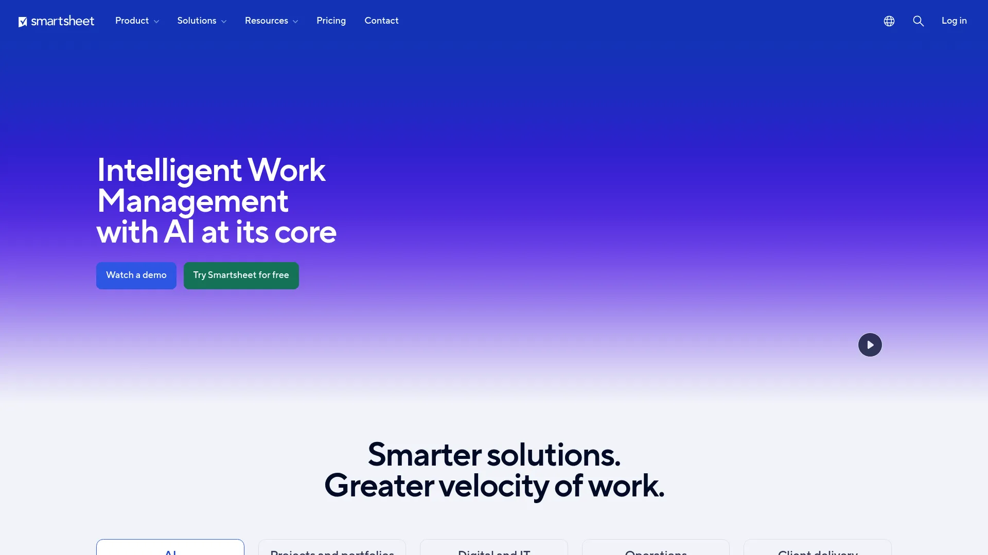 Smartsheet grid and Gantt work management view