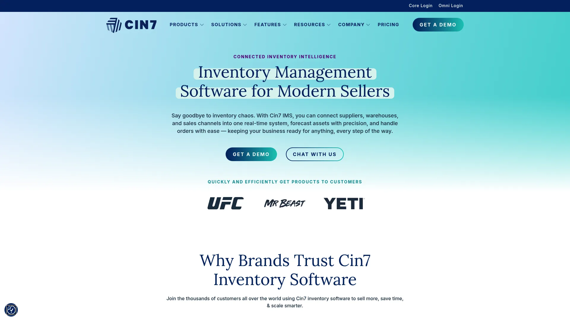 Cin7 multichannel inventory management software interface