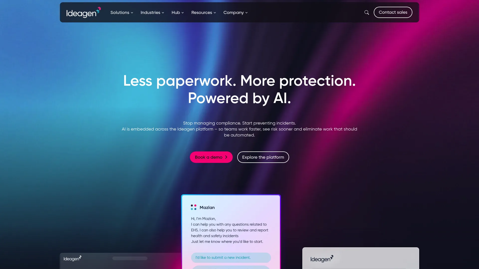 Ideagen quality, compliance, and EHS platform dashboard