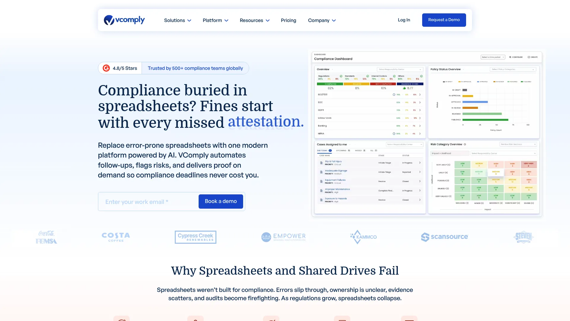 VComply policy and compliance management platform